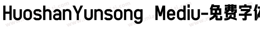 HuoshanYunsong Mediu字体转换